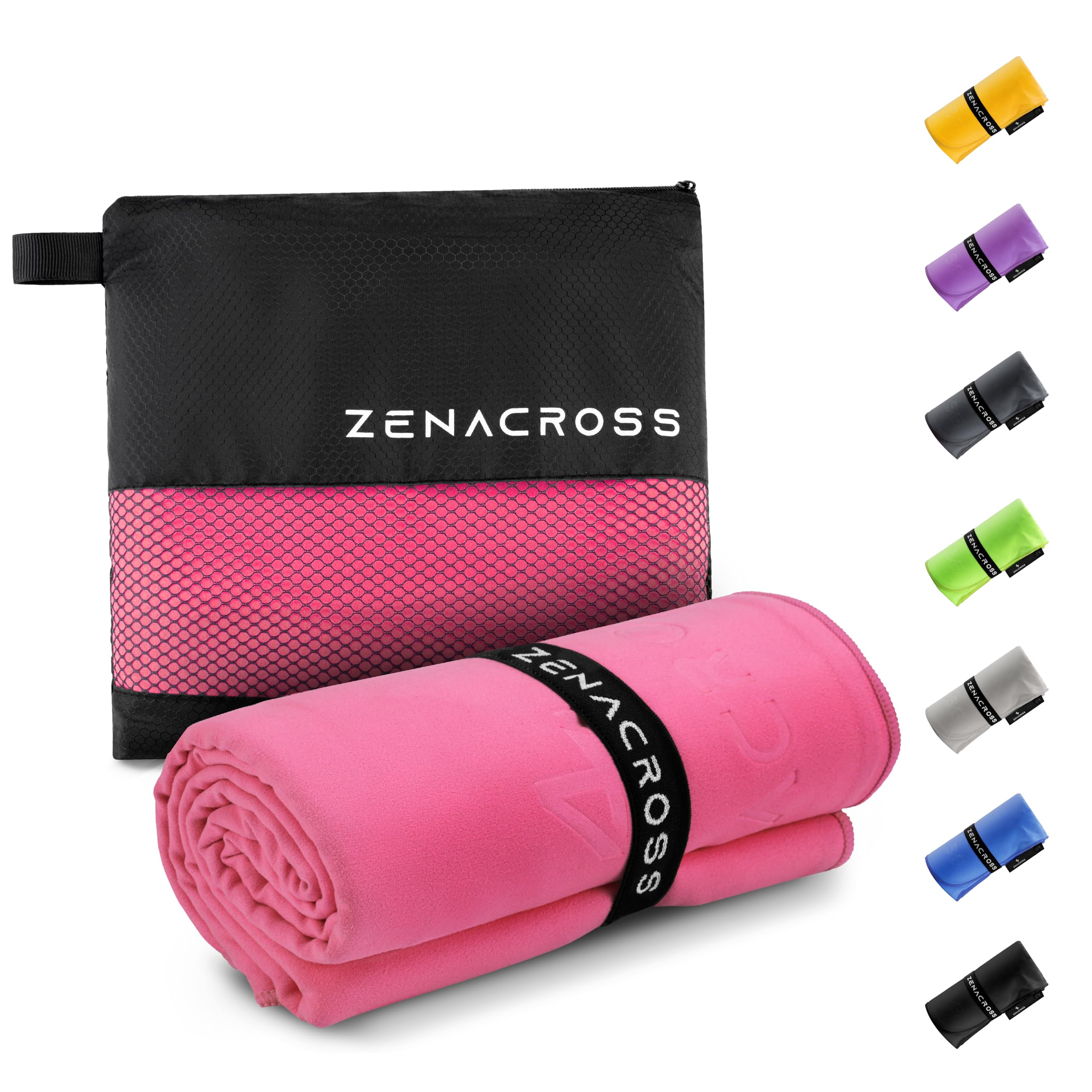 meroページ Zenacross Microvezel Handdoek 50x100cm met Draagtas - Compacte